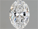 Natural Diamond 0.50 Carats, Oval with  Cut, D Color, VS2 Clarity and Certified by GIA