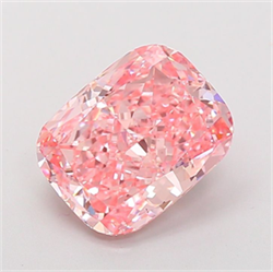 Picture of Lab Grown Diamond 5.06 Carats, CUSHION MODIFIED with  Cut, Fancy Vivid Pink Color, VS2 Clarity and Certified by IGI