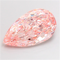 Picture of Lab Grown Diamond 8.60 Carats, Pear with  Cut, Fancy Intense Pink Color, VS1 Clarity and Certified by IGI