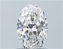 Natural Diamond 0.70 Carats, Oval with  Cut, F Color, VS2 Clarity and Certified by GIA