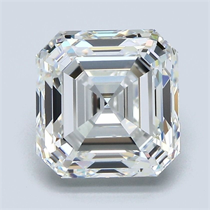 Picture of Natural Diamond 4.01 Carats, Asscher with  Cut, H Color, VS1 Clarity and Certified by GIA