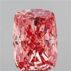 Picture of Lab Grown Diamond 5.20 Carats, CUSHION MODIFIED with  Cut, Fancy Vivid Pink Color, VS2 Clarity and Certified by IGI