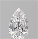 Natural Diamond 0.50 Carats, Pear with  Cut, E Color, SI1 Clarity and Certified by GIA