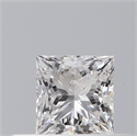 Natural Diamond 0.30 Carats, Princess with  Cut, D Color, SI2 Clarity and Certified by GIA
