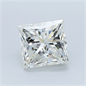 Natural Diamond 0.80 Carats, Princess with  Cut, J Color, SI2 Clarity and Certified by GIA