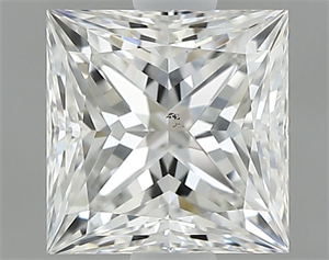 Picture of Natural Diamond 1.12 Carats, Princess with  Cut, G Color, SI1 Clarity and Certified by GIA