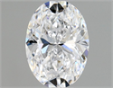 Natural Diamond 0.50 Carats, Oval with  Cut, D Color, VS2 Clarity and Certified by GIA