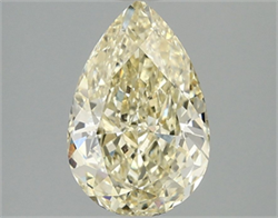 Picture of Lab Grown Diamond 2.08 Carats, Pear with  Cut, Fancy Intense Yellow Color, VS1 Clarity and Certified by IGI