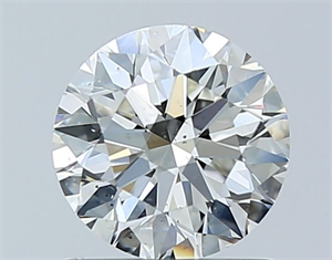 Picture of Natural Diamond 0.91 Carats, Round with Excellent Cut, I Color, SI1 Clarity and Certified by GIA