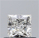 Natural Diamond 0.50 Carats, Princess with  Cut, G Color, VVS2 Clarity and Certified by GIA