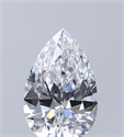 Natural Diamond 0.55 Carats, Pear with  Cut, D Color, IF Clarity and Certified by GIA