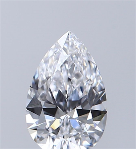 Picture of Natural Diamond 0.55 Carats, Pear with  Cut, D Color, IF Clarity and Certified by GIA