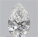 Natural Diamond 0.52 Carats, Pear with  Cut, E Color, I1 Clarity and Certified by GIA