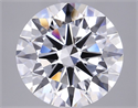 Lab Grown Diamond 4.06 Carats, Round with Ideal Cut, D Color, VVS1 Clarity and Certified by IGI