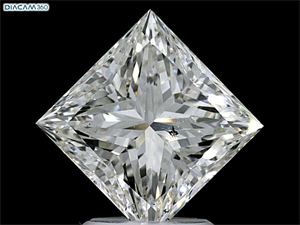Foto Diamante Natural 2.64 quilates, Princesa , Color I, claridad SI1 y certificado GIA de