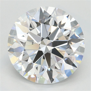 Picture of Lab Grown Diamond 2.82 Carats, Round with Ideal Cut, D Color, VVS1 Clarity and Certified by IGI