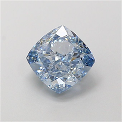 Picture of Lab Grown Diamond 1.40 Carats, CUSHION MODIFIED with  Cut, Fancy Intense Blue Color, VVS1 Clarity and Certified by IGI