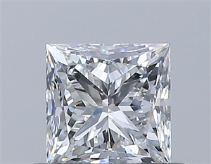 Picture of Natural Diamond 0.50 Carats, Princess with  Cut, E Color, VS2 Clarity and Certified by GIA