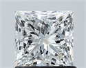 Natural Diamond 1.03 Carats, Princess with  Cut, H Color, SI2 Clarity and Certified by GIA