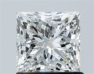 Picture of Natural Diamond 1.03 Carats, Princess with  Cut, H Color, SI2 Clarity and Certified by GIA