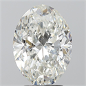 Natural Diamond 3.01 Carats, Oval with  Cut, H Color, SI2 Clarity and Certified by GIA