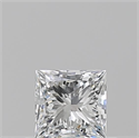 Diamante Natural 0.51 quilates, Princesa , Color F, claridad VS2 y certificado GIA