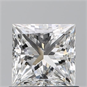 Natural Diamond 0.90 Carats, Princess with  Cut, G Color, SI1 Clarity and Certified by GIA
