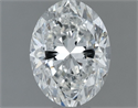 Natural Diamond 0.90 Carats, Oval with  Cut, F Color, I1 Clarity and Certified by GIA