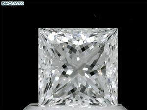 Picture of Natural Diamond 0.82 Carats, Princess with  Cut, E Color, VS2 Clarity and Certified by GIA