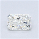 Natural Diamond 0.57 Carats, Radiant with  Cut, I Color, VVS1 Clarity and Certified by GIA