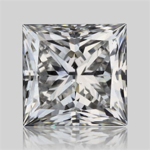 Picture of Natural Diamond 0.70 Carats, Princess with  Cut, E Color, SI1 Clarity and Certified by GIA