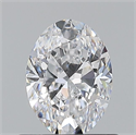 Natural Diamond 0.70 Carats, Oval with  Cut, D Color, VVS1 Clarity and Certified by GIA