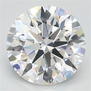 Picture of Lab Grown Diamond 3.06 Carats, Round with Ideal Cut, D Color, IF Clarity and Certified by IGI