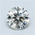 Natural Diamond 1.01 Carats, Round with Very Good Cut, K Color, I1 Clarity and Certified by GIA