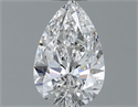 Natural Diamond 0.70 Carats, Pear with  Cut, F Color, VVS2 Clarity and Certified by GIA