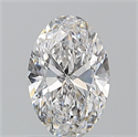 Natural Diamond 0.90 Carats, Oval with  Cut, F Color, VS1 Clarity and Certified by GIA