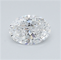 Natural Diamond 0.50 Carats, Oval with  Cut, D Color, SI1 Clarity and Certified by GIA