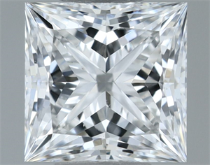 Foto Diamante Natural 0.55 quilates, Princesa , Color F, claridad VS2 y certificado GIA de