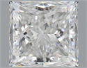 Natural Diamond 0.70 Carats, Princess with  Cut, F Color, VVS2 Clarity and Certified by GIA