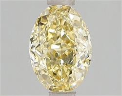 Picture of Lab Grown Diamond 1.51 Carats, Oval with  Cut, Fancy Vivid Yellow Color, VS1 Clarity and Certified by IGI