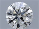 Natural Diamond 1.05 Carats, Round with Excellent Cut, I Color, SI2 Clarity and Certified by IGI