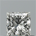 Natural Diamond 0.51 Carats, Princess with  Cut, G Color, VVS1 Clarity and Certified by IGI