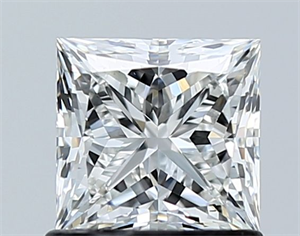 Picture of Natural Diamond 1.02 Carats, Princess with  Cut, G Color, VS2 Clarity and Certified by GIA