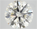 Natural Diamond 5.01 Carats, Round with Excellent Cut, K Color, SI1 Clarity and Certified by GIA