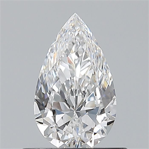 Picture of Natural Diamond 0.55 Carats, Pear with  Cut, E Color, VS1 Clarity and Certified by GIA