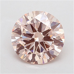 Picture of Lab Grown Diamond 3.01 Carats, Round with Excellent Cut, Fancy Pink Color, VS1 Clarity and Certified by IGI