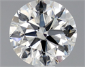 Natural Diamond 0.92 Carats, Round with Excellent Cut, H Color, SI1 Clarity and Certified by GIA