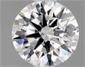 Natural Diamond 0.41 Carats, Round with Excellent Cut, F Color, VVS1 Clarity and Certified by GIA