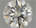 Natural Diamond 0.43 Carats, Round with Excellent Cut, I Color, SI1 Clarity and Certified by IGI