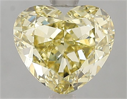 Picture of Lab Grown Diamond 2.02 Carats, Heart with  Cut, Fancy Yellow Color, VVS2 Clarity and Certified by IGI